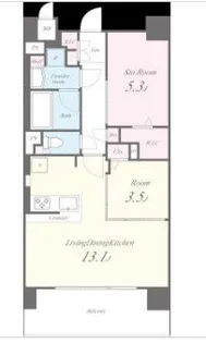プレミアムコート千里丘【9階】の間取り