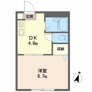 ハイツおのA棟【1階】の間取り