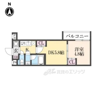ESTRUTHKYOTO2【1階】の間取り