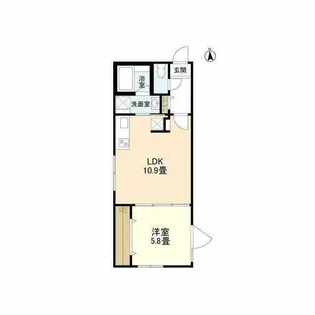 ウェルスクエアイズム奥沢【4階】の間取り