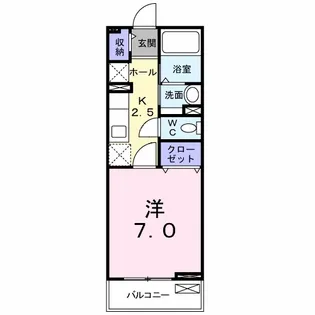 イート ハーブII【2階】の間取り