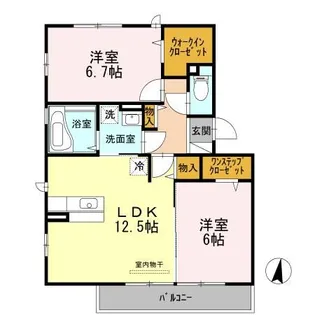 パルクソレイユ II・III III【3階】の間取り