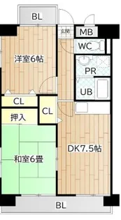 シャルル小野【5階】の間取り