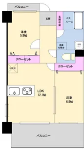 グランパーク健軍表参道【7階】の間取り