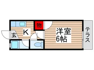 千裕ハイツ【1階】の間取り