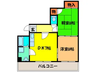 グラース桜塚【2階】の間取り