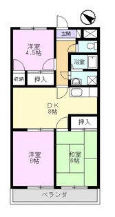 アルトラマンション中津川 A・B【5階】の間取り