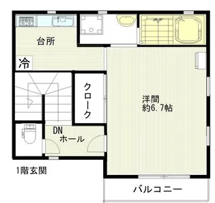 ディアコートA【2階】の間取り