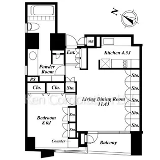 M・TOWER【7階】の間取り