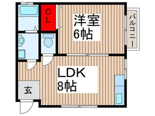 シェルハウス1【2階】の間取り