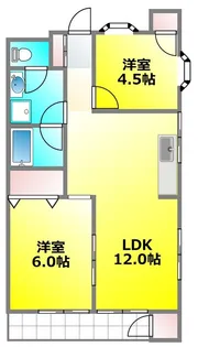 上水ハイツ【2階】の間取り