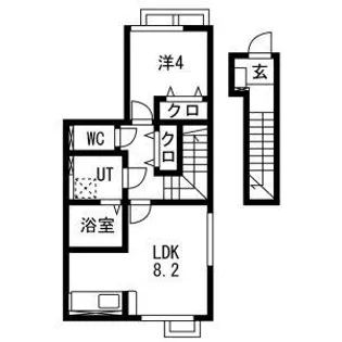LIEN鶴岡A【2階】の間取り