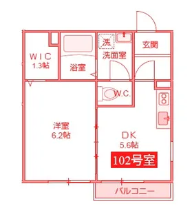 チェリーブロッサム東寺尾【1階】の間取り