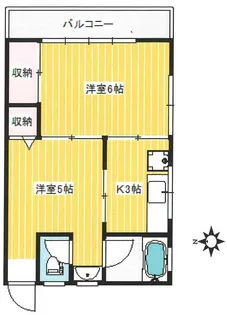 ハイツ双葉【2階】の間取り