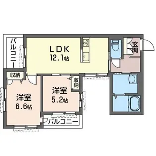 リクサヴィル【3階】の間取り