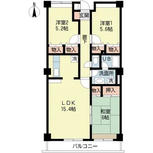 エクセレントパレス【3階】の間取り