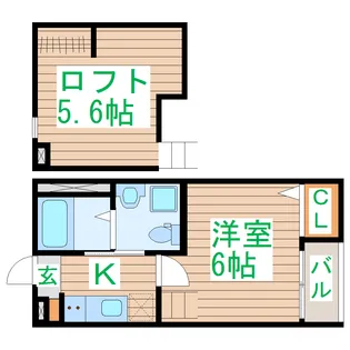 タマリンド大和町【1階】の間取り
