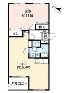 UR芦屋浜【5階】の間取り
