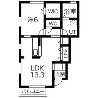 アクアコート B棟【1階】の間取り