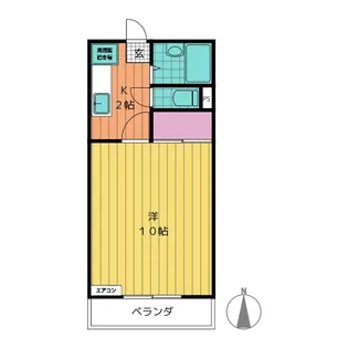 アメニティ中八木田【2階】の間取り