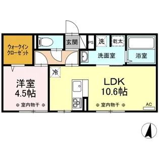メゾン ド アンソレイエ【2階】の間取り