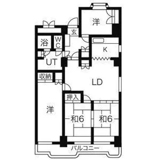 宝蔵院マンション【3階】の間取り