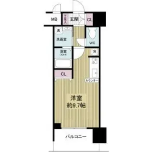 グランカーサ梅田北【4階】の間取り