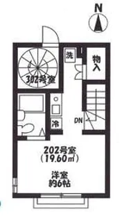 ビラ・リバーサイド多摩川【2階】の間取り