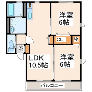 クレシアII【1階】の間取り