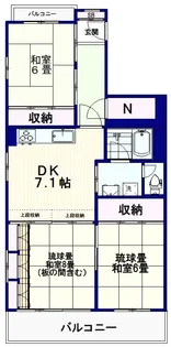 富士見ハイムS棟【3階】の間取り