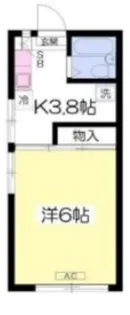 コーポ藤203号室【2階】の間取り