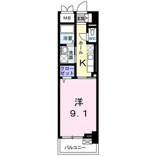 ヒラソル 瀬田【7階】の間取り
