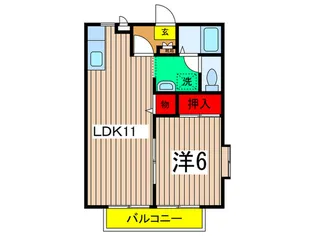 ビューテラス笹山【2階】の間取り