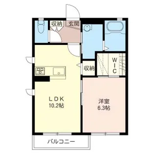 レイクロワールV【2階】の間取り