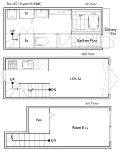 MOKTERRACE 王子西ヶ原【1階】の間取り