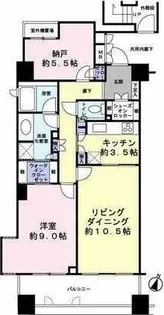 オリンピアード麻布霞坂【6階】の間取り