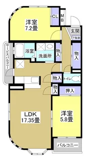 エストメンツ愛野駅【2階】の間取り