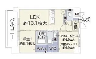 ERBA【2階】の間取り