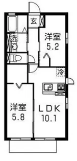 レトアイーストパラリア【2階】の間取り