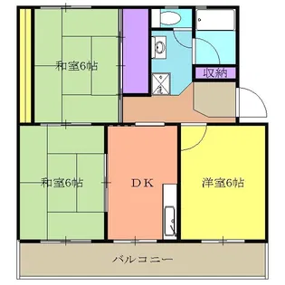 松永ハイツ【2階】の間取り
