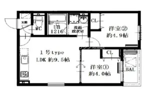 D porta havest【2階】の間取り