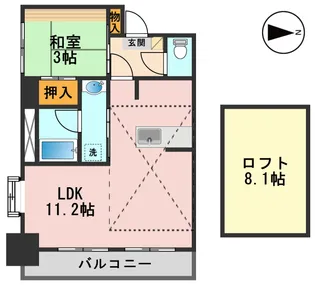 ラフィーネ篠崎【4階】の間取り
