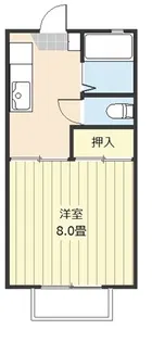 ベルメゾン栗田【1階】の間取り