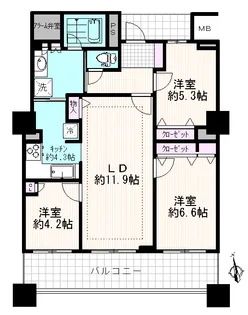 ザ・ハシモトタワー【21階】の間取り