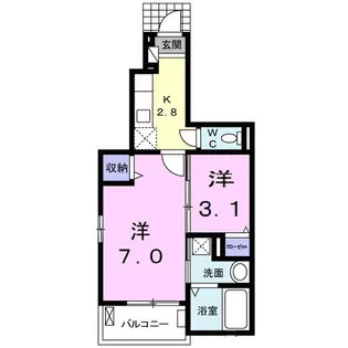 プラシード II【1階】の間取り