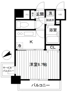 ベスト伊勢佐木町【7階】の間取り