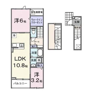 フォンテーヌ春日【3階】の間取り