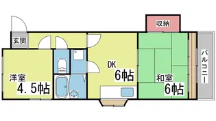 シンプルライフ大石東【2階】の間取り