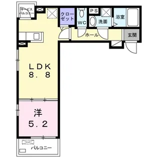 ラピス ブラオ【2階】の間取り