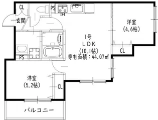 クリエオーレ住吉【2階】の間取り